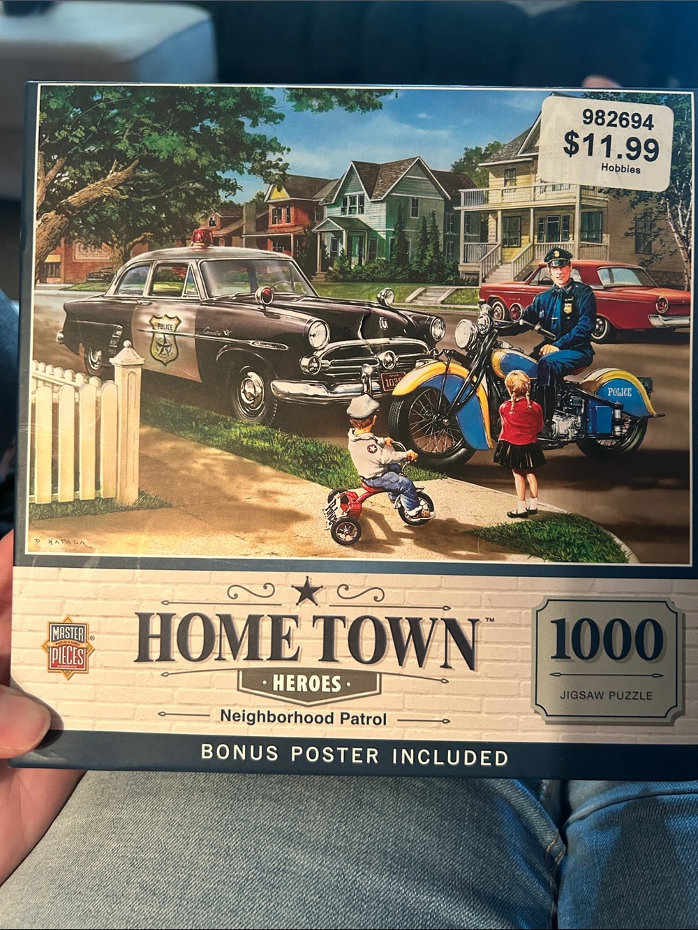 LN. 1000 piece Master Pieces “Hometown Heroes Neighborhood Patrol” Puzzle.